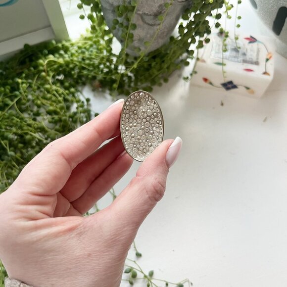 Alexis Bittar Molten Silver Crystal Ring - Picture 1 of 4